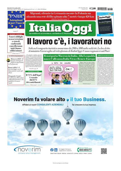 Italia oggi : quotidiano di economia finanza e politica